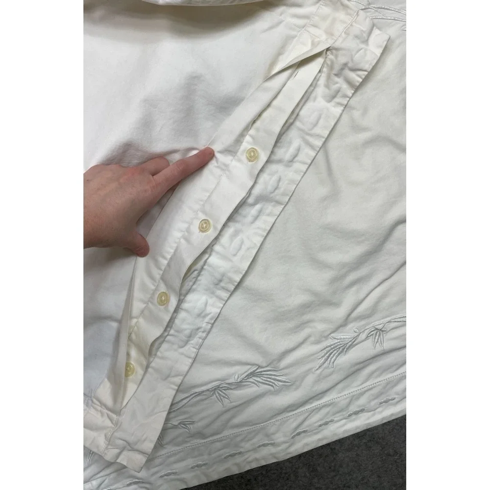 3 Ralph Lauren Hillsboro Standard Shams Cream Ivory Embroidered